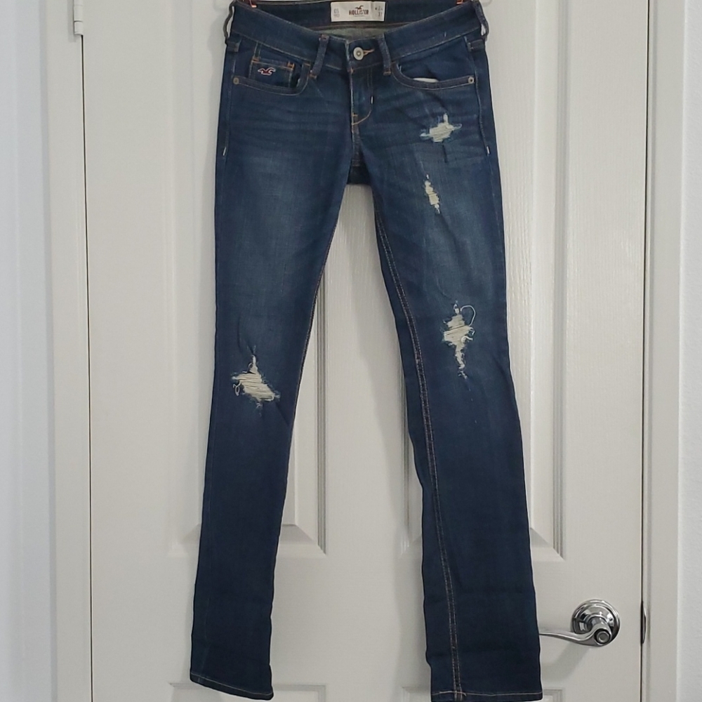 Vintage Hollister Distressed Skinny Jeans With Seagull Logo NWOT